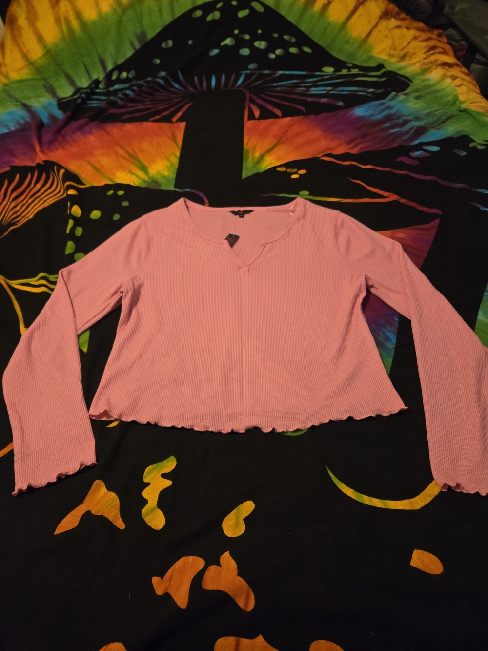 NOBO Pink V-Notch Long Sleeve Top XXL